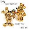 Napier for Disney Vintage Mickie and Minnie Mouse Scatter Pins at bitchinretro.com
