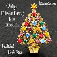 Eisenberg Ice Christmas Tree Brooch at bitchinretro.com