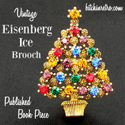 Eisenberg Ice Christmas Tree Brooch at bitchinretro.com