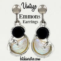 Emmons Vintage Earrings With Faux Shell at bitchinretro.com