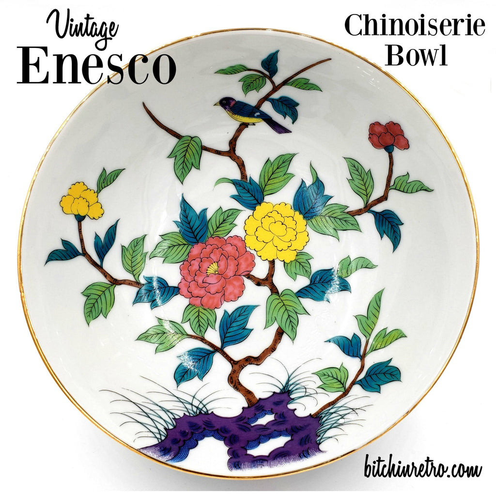 Enesco Vintage Chinoiserie Bowl at bitchinretro.com