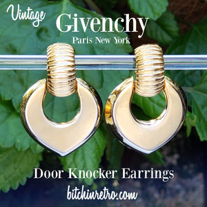 Givenchy Vintage Door Knocker Earrings at bitchinretro.com