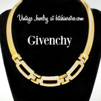 Givenchy Vintage Rhinestone Necklace at bitchinretro.com