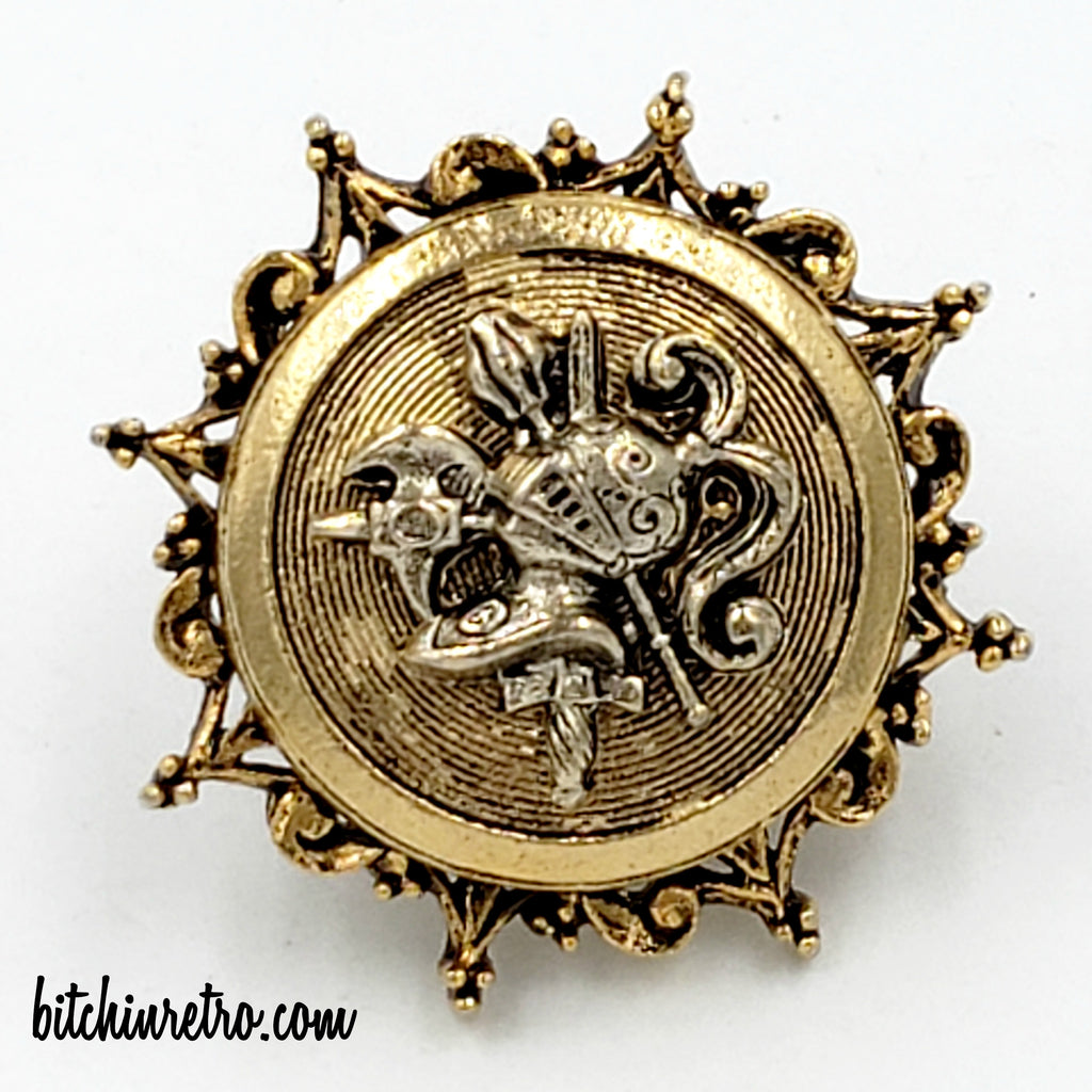 ART Arthur Pepper Vintage Knight or Crested Ring Bitchin Retro