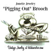 Jonette Jewelry Pigging Out Brooch at bitchinretro.com