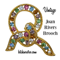 Joan Rivers Love Knot Rhinestone Brooch at bitchinretro.com