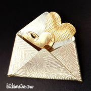 KD-TR Sterling Silver Love Letter Brooch at bitchinretro.com