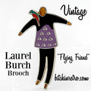 Laurel Burch Flying Friend Vintage Brooch at bitchinretro.com
