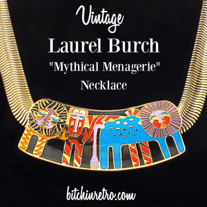 Laurel Burch Vintage Mythical Menagerie Necklace at bitchinretro.com