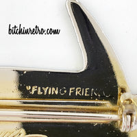 Laurel Burch Flying Friend Vintage Brooch at bitchinretro.com