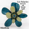Liz Palacios Flower Brooch with Swarovski Crystals at bitchinretro.com