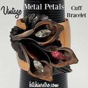 Metal Petals Vintage Cuff Bracelet at bitchinretro.com