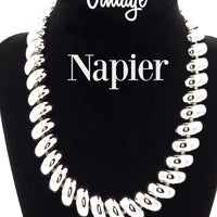 Napier Vintage Scalloped Edge Necklace at bitchinretro.com
