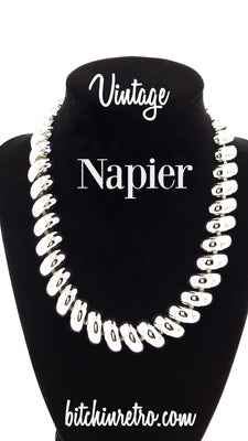 Napier Vintage Scalloped Edge Necklace at bitchinretro.com