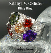 Nataliya V. Hollister Bling Rhinestone Ring at bitchinretro.com