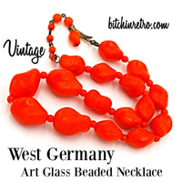 West Germany Vintage Art Glass Beaded Necklace at bitchinretro.com