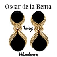 Oscar de la Renta Vintage Earrings at bitchinretro.com