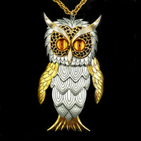 Vintage Owl Statement Necklace at bitchinretro.com