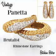Panetta Vintage Brutalist Hoop Earrings at bitchinretro.com