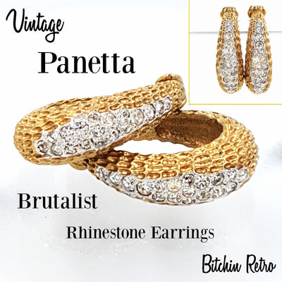 Panetta Vintage Brutalist Hoop Earrings at bitchinretro.com  