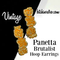 Panetta Vintage Brutalist Hoop Earrings at bitchinretro.com  