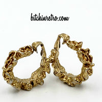 Panetta Vintage Brutalist Hoop Earrings at bitchinretro.com  