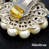Hobe Vintage Art Glass and Pearl Earrings at bitchinretro.com