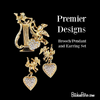 Premier Designs Cupid Cherub Brooch/Pendant and Earring Set