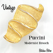 Puccini Vintage Modernist Brooch at bitchinretro.com