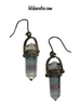 Fluorite Crystal and Sterling Silver Earrings at bitchinretro.com