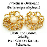 Bride and Groom Rhinestone Earrings at bitchinretro.com