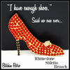 Rhinestone Stiletto Shoe Brooch at bitchinretro.com