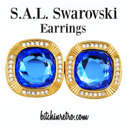 S.A.L. Swarovski Vintage Earrings at bitchinretro.com