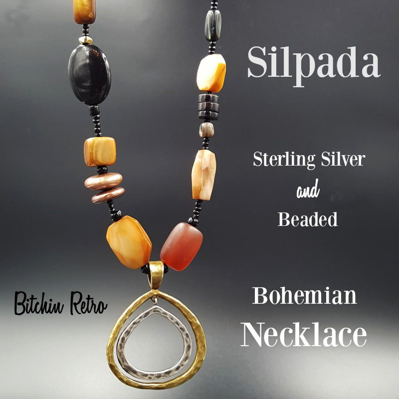 Silpada Sterling Silver online Gold Beaded Neck