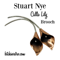 Stuart Nye Calla Lily Brooch at bitchinretro.com