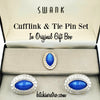 Swank Cufflink and Tie Pin Set in Original Box at bitchinretro.com
