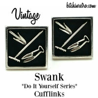Swank Vintage Do It Yourself Series Cufflinks at bitchinretro.com