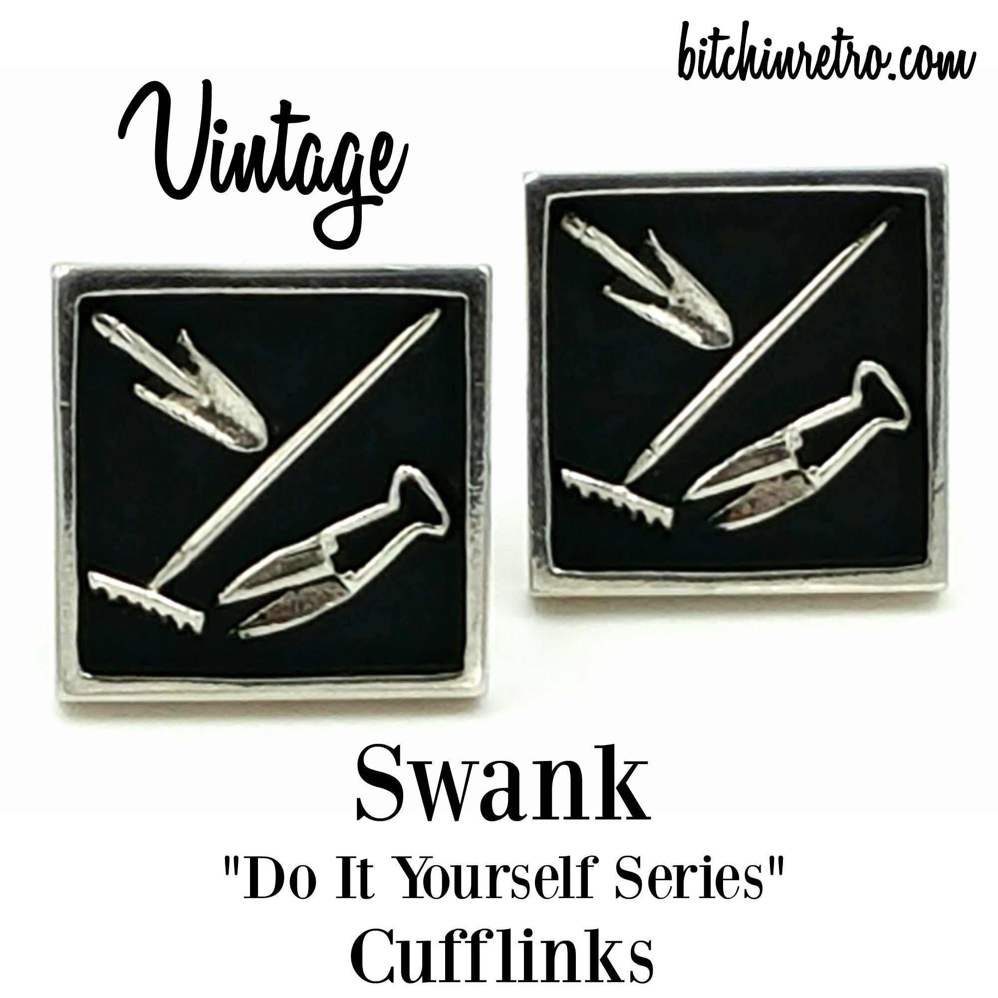 Swank Vintage Cufflinks from "Do It Yourself" Series Gardening Theme ...