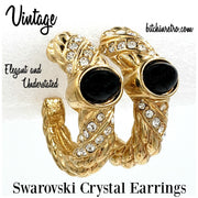Swarovski Crystal Vintage Hoop Earrings at bitchinretro.com