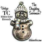 TC Vintage Snowman Brooch at bitchinretro.com