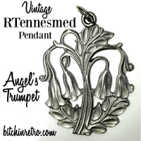 RTennesmed Vintage Angel's Trumpet Pendant at bitchinretro.com