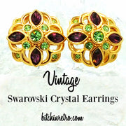 Swarovski Crystal Vintage Earrings at bitchinretro.com