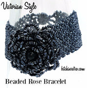 Beaded Rose Bracelet With Victorian Style at bitchinretro.com