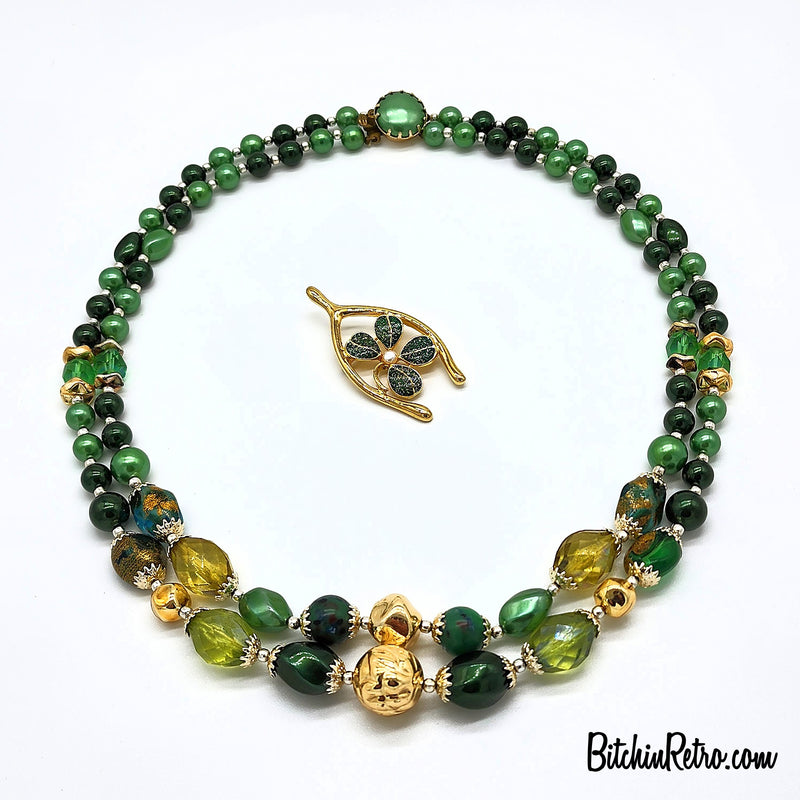 VintageArtGlassandFauxPearlJap