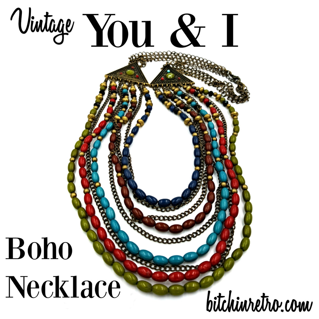 You and I Bohemian Stranded Necklace at bitchinretro.com