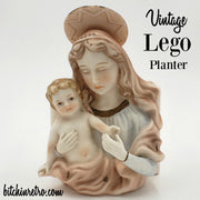 Lego Vintage Planter of Madonna and Christ Child at bitchinretro.com