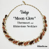 Vintage Moon Glow Thermoset and Rhinestone Necklace at bitchinretro.com