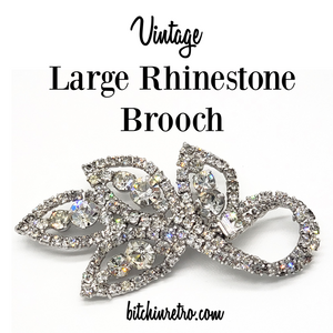 Vintage Rhinestone Brooch at bitchinretro.com