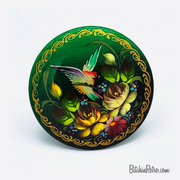 Vintage Russian Hand Painted Brooch at BitchinRetro.com