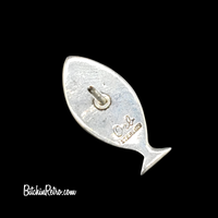 Vintage ORB Sterling Silver Fish Pin at BitchinRetro.com